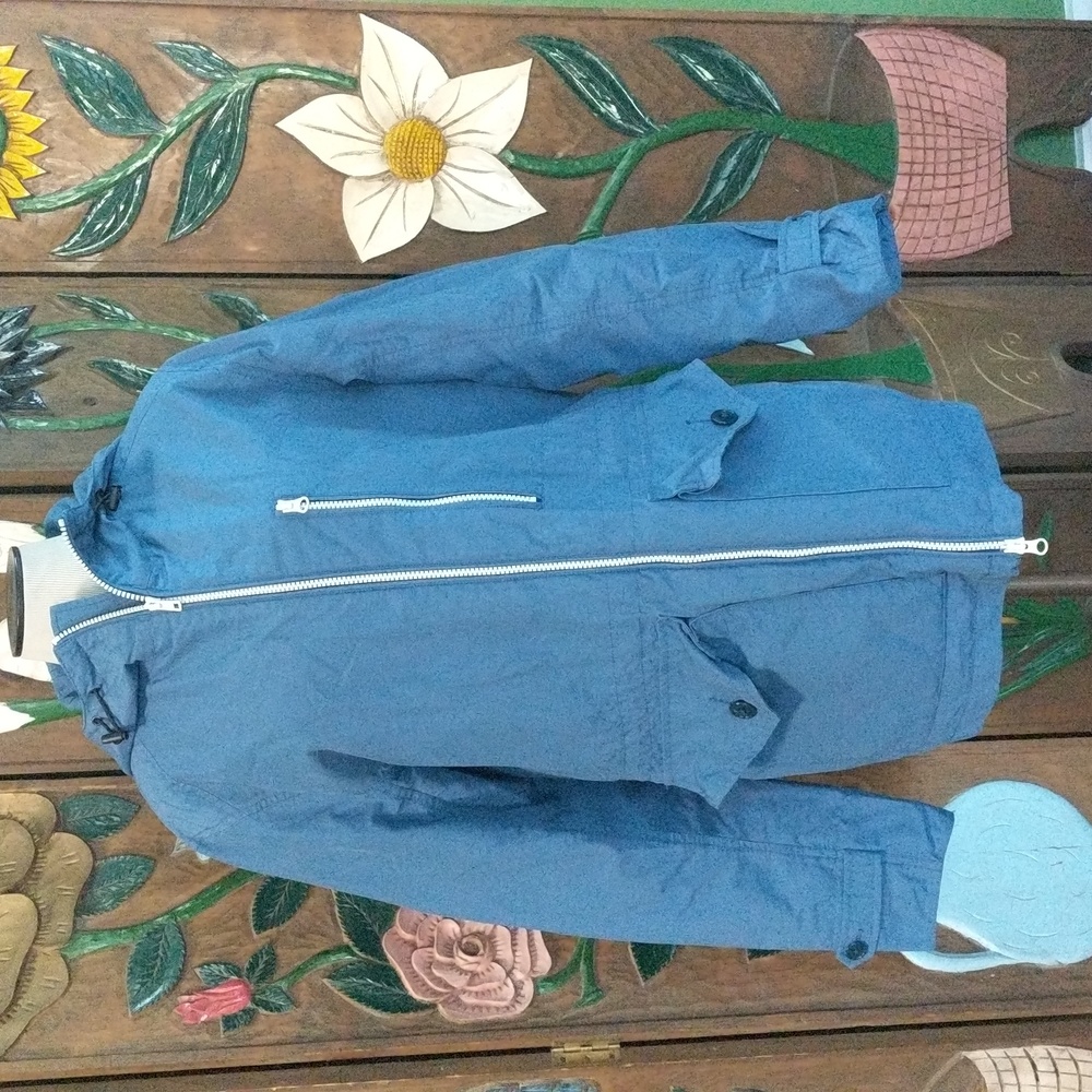 EUC J. Crew Sportsmen's Outfitter Blue Wind & Rain Parka Size S